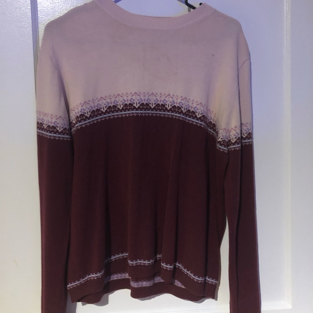 Vintage half and a half color sweater